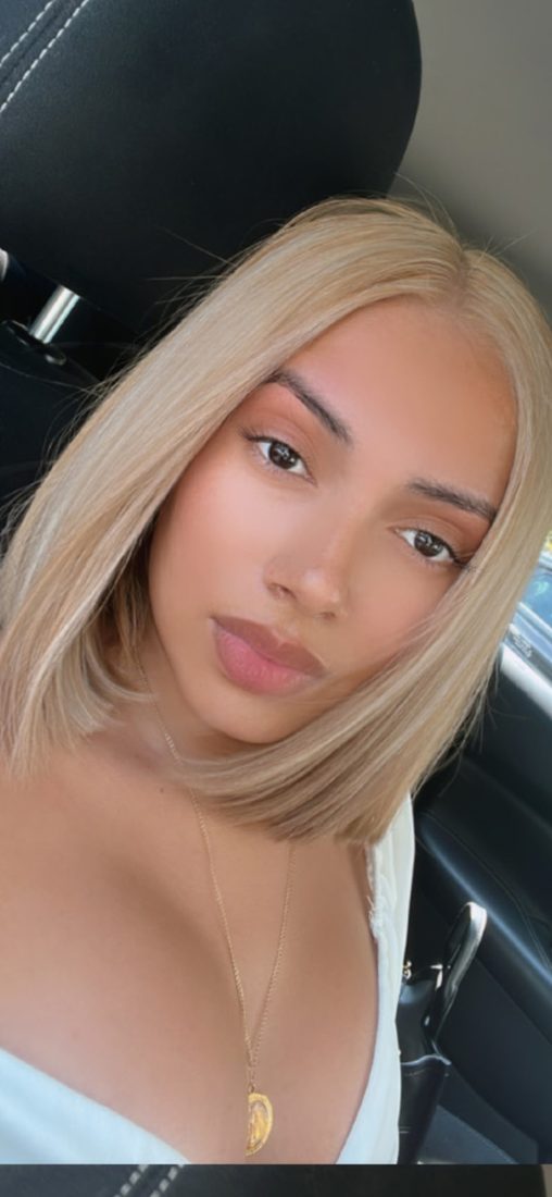 Blonde blunt bob